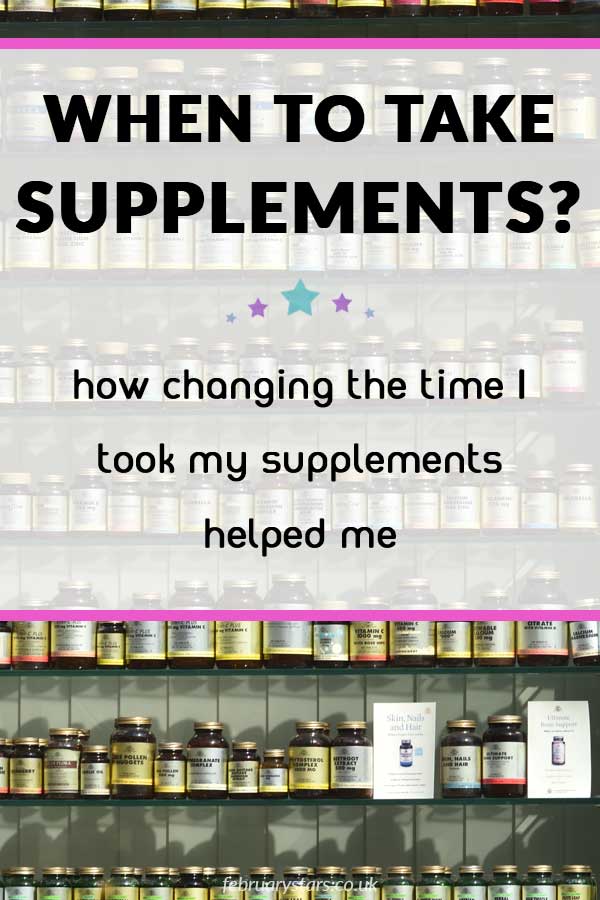 When to take supplements? In this blog post, I share how changing the time I took my supplements for Fibromyalgia and chronic fatigue helped me.