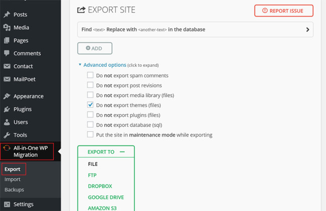 all-in-one-wp-migration-export