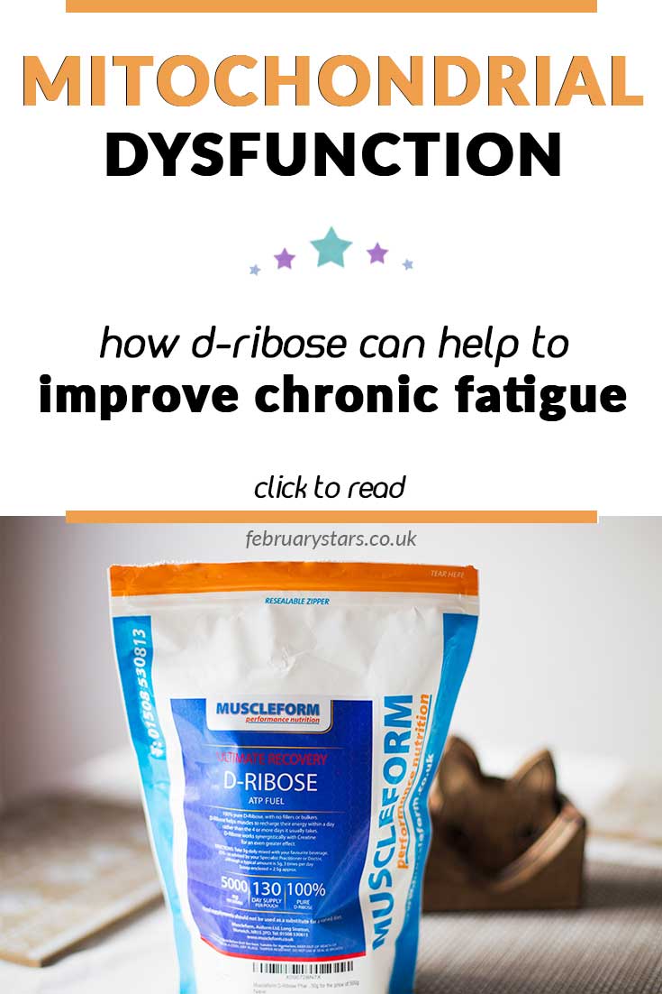 Mitochondrial dysfunction, supplementing with d-ribose when you suffer from fibromyalgia or ME/CFS. Pin to save for later or click to read now. #chronicfatiguesyndrome #cfs #fatigue