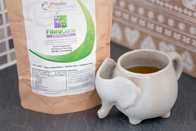 Fibrocane's serenitea can help fibromyalgia sufferers fall asleep more easily