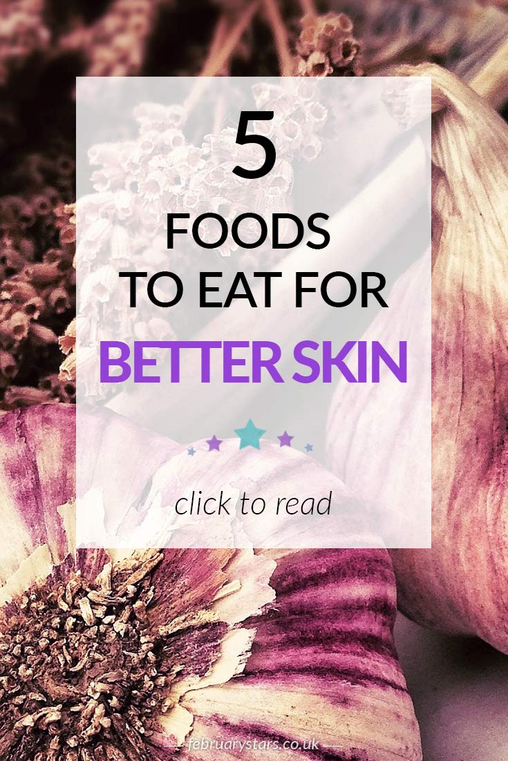 These 5 foods can help to improve the appearance of your skin. Pin to save for later or click to read.