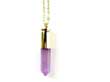 An amethyst bullet necklace