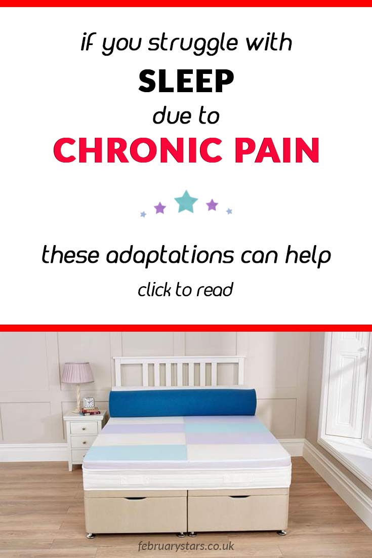 If you struggle to sleep these adaptations can help you to reduce pain and sleep better. Click to read or pin to save for later.