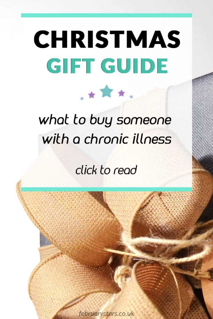 Read my chronic illness Christmas gift guide, with gift suggestions for people with Fibromyalgia, chronic pain, Lyme disease or chronic fatigue syndrome/M.E.