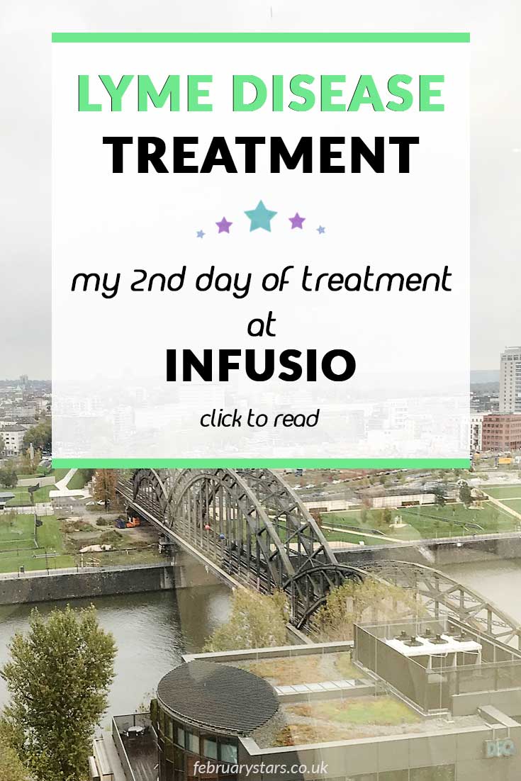 My second day of Lyme Disease treatment at Infusio. Click to read or pin to save for later. #lymedisease