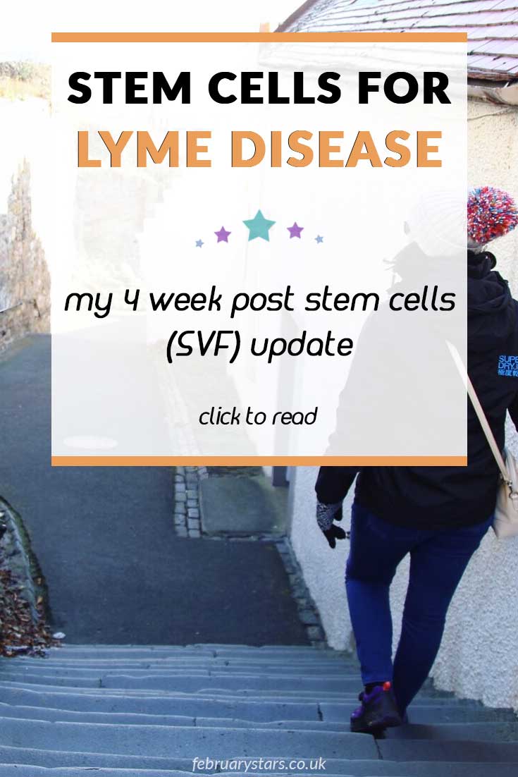 I had stem cell treatment (SVF) for Lyme Disease at Infusio, Frankfurt. Click to read my 4 week post stem cells update. #lymedisease #stemcells #stemcelltherapy