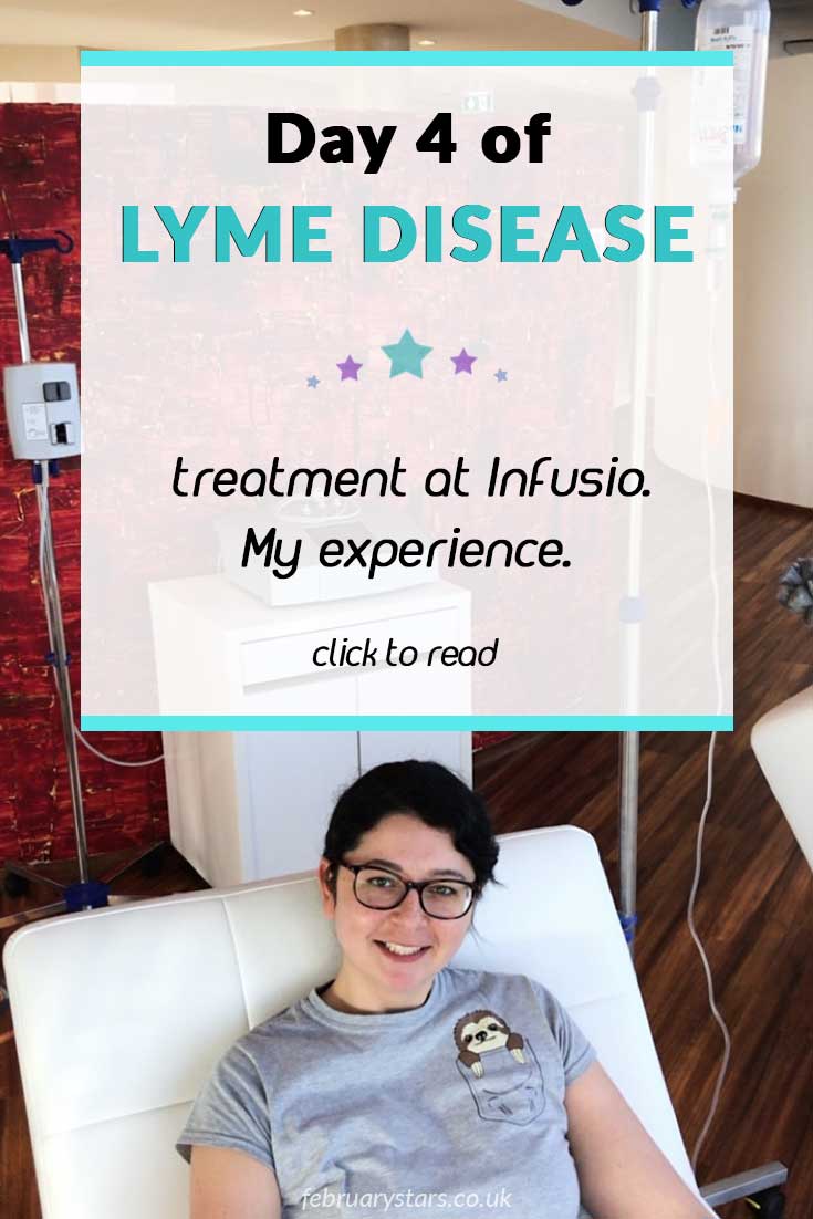 My fourth day of Lyme Disease treatment at Infusio, Frankfurt. Click to read or pin to save for later. #lymedisease #lymediseasetreatment #stemcelltherapy.