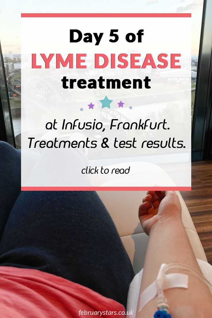 My fifth day of Lyme Disease treatment at Infusio, Frankfurt. Click to read. #lymedisease #stemcelltherapy
