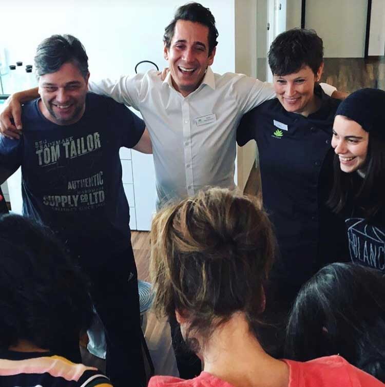 Finishing my final day of Lyme Disease treatment in Germany with a healing hug.