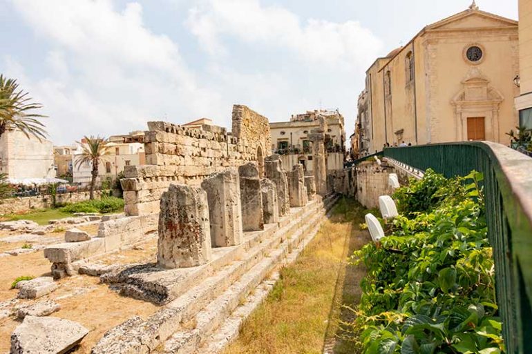 The Temple of Apollo in Ortygia, Seracuse